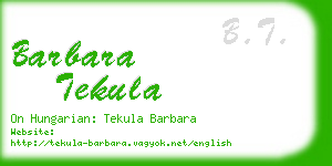 barbara tekula business card
